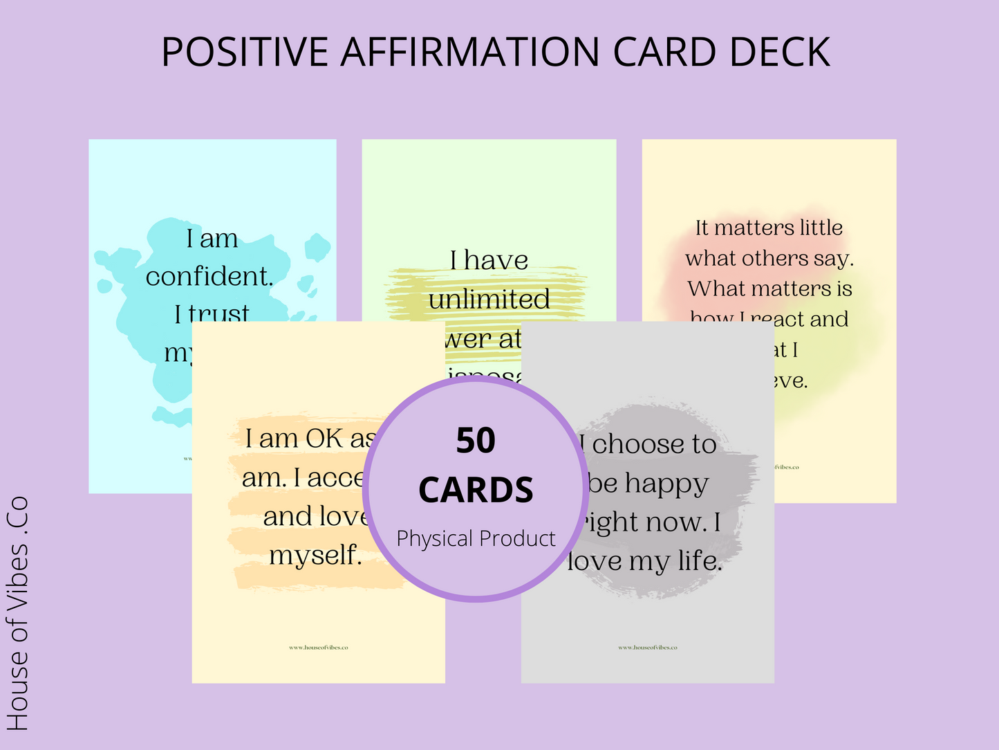 Affirmation Cards - 50 Cards Deck