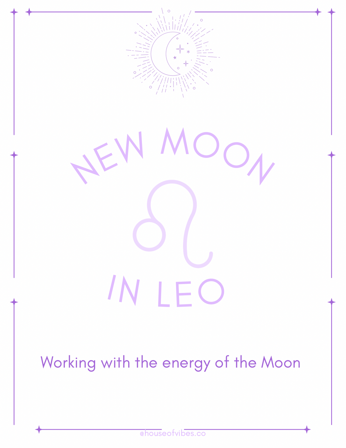 New Moon in Leo Workbook