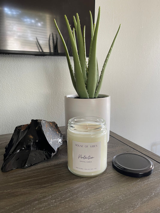 Protection Energy Crystal Candle