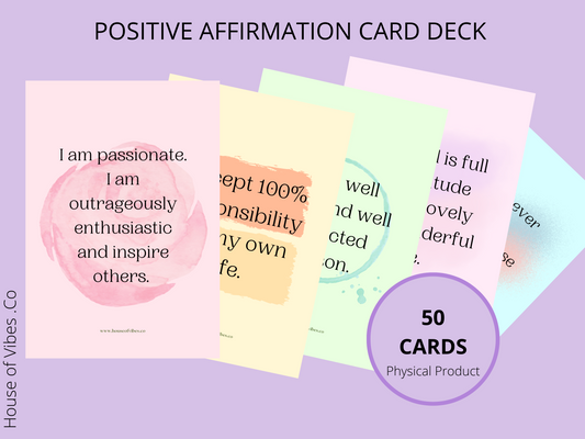 Affirmation Cards - 50 Cards Deck