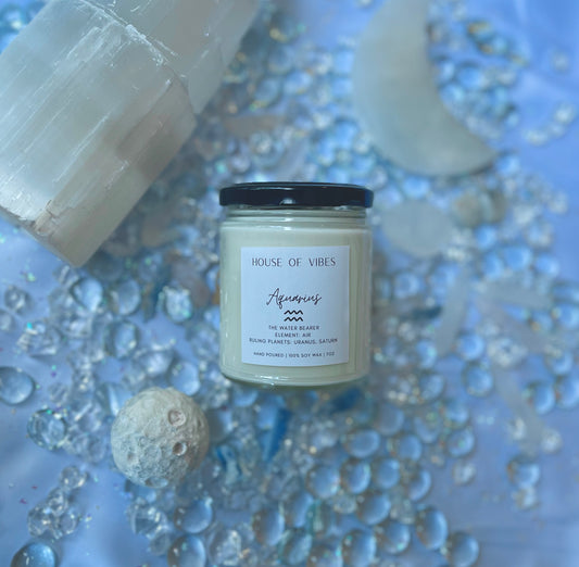 Aquarius Scented Zodiac Sign Candle