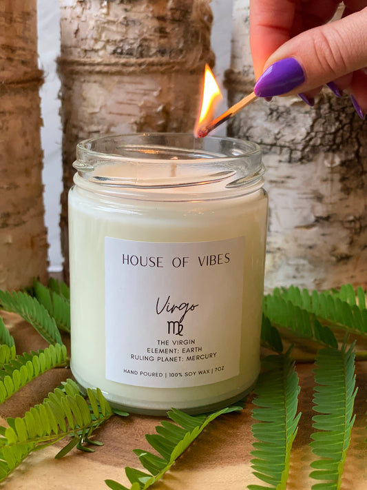 Virgo Scented Zodiac Sign Candle