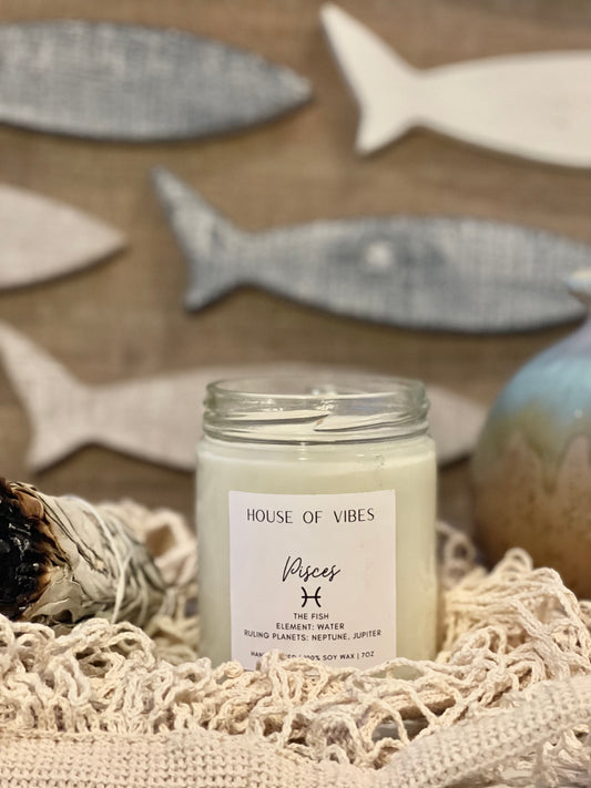 Pisces Scented Zodiac Sign Candle