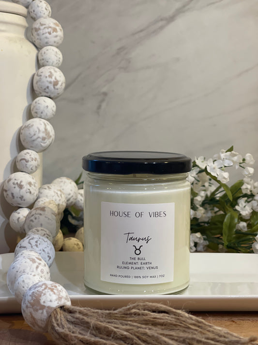 Taurus Scented Zodiac Sign Candle